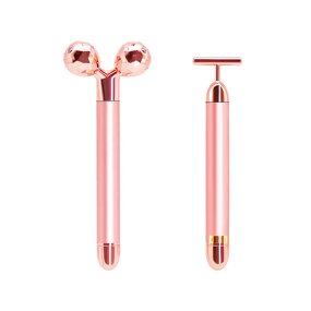 Facial Massager Manufacturer - Vibrating 24K Golden Skin Roller T Y Shape Tightening