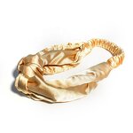 Headband Manufacturer - OEM Solid Color Elastic Satin Cable Knit Mulberry Silk