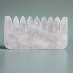 Hair Comb Manufacturer - Natural Rose Quartz Crystal Stone Jade Guasha for Head Massage