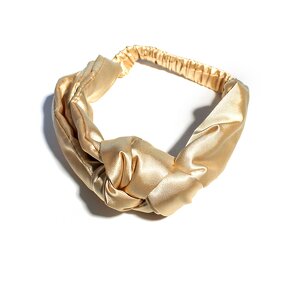 Headband Manufacturer - OEM Solid Color Elastic Satin Cable Knit Mulberry Silk