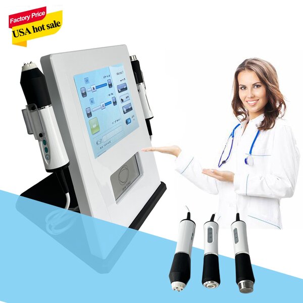Facial Machine Manufacturer - 3-in-1 Oxygen RF Ultrasonic with LCD Touchscreen UK/US/Italian