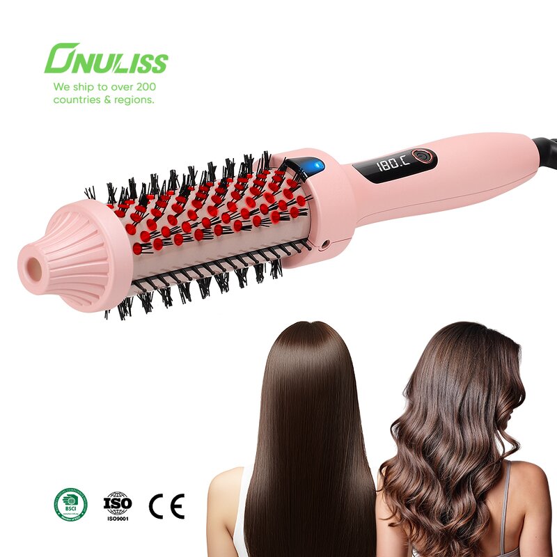 Hair Brush Manufacturer - New Heated Round Ionic Infrared Curling Iron Ceramic