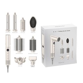 Hair Styler Manufacturer - Foldable 8-in-1 Multifunctional Ionic for Straightening Curling