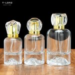 Golden Lid and Pump Sprayer Perfume Bottle 30ml-250ml Capacity for Cosmetic Skincare Oils Screen Printed Packaging Surface