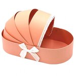 Wholesale Luxury Flower Bouquet Gift Boxes Fancy Open Design with Ribbon Bow Embossed Printed Paper Gift Packaging