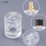 Round Shape Glass Perfume Bottle 50Ml Unique Perfume Bottle With Spray Head Glass Packaging Container