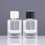 Round Shape Glass Perfume Bottle 50Ml Unique Perfume Bottle With Spray Head Glass Packaging Container