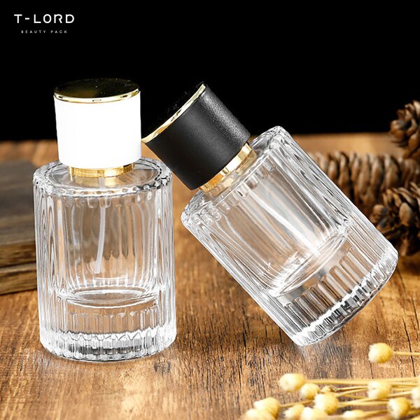 Luxury 100ml 50ml Perfume Glass Container Pump Sprayer Flat Empty Packaging Serum Diffuser Cream Water Skincare Screen