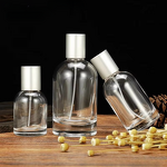 30ml 50ml Custom Color Glass Perfume Bottles with Gold Cap Pump Sprayer for Cosmetic Skincare