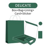 Custom Luxury 100ml Perfume Set Box with Matt Varnish Kraft Paper Bag Postcard Featuring Embossed Logo Printing Sponge Liner