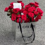 Wholesale Handmade Small Luxury Glossy Sliver Waterproof Stand Gift Rose Flower Bouquet Paperboard Packaging Cotton Rope Bag