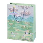 Custom Wholesale Luxury Kraft Shopping Paper Bags with Flexiloop Handle Offset Printing Custom Logo for Flower Bouquets