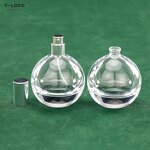 Mini Cylinder Glass Perfume Bottle with Pump 75ml Capacity Screen Printing Screw Cap 30ml/100ml Volumes Serum Hair Diffuser