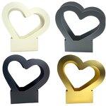 Gift Box Custom Luxury Die Cutting Heart Box With Square Lampstand Rose Boxes Flower Packaging With Window