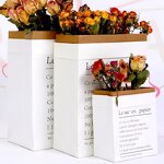 Custom Recycled Double-Deck Kraft Gift Paper Packaging Waterproof Flower Bouquet Printed with Logo for Candle Recycled Board