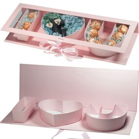 Wholesale Custom Design Ivory Board Gift Boxes Embossing Finish PVC Window Recycled Materials Custom Size for Gift Craft