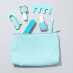 Women's Large Capacity Travel Makeup Pouch Custom Zipper Cosmetic Bag Made of PU Material