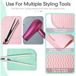 Foldable Flat Iron Mat Manufacturer - Heat Resistant Hair Straightener Styling Tools Silicone Pad Tool