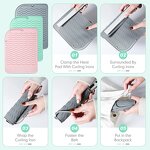 Foldable Flat Iron Mat Manufacturer - Heat Resistant Hair Straightener Styling Tools Silicone Pad Tool
