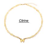 Crystal Butterfly Necklace Manufacturer - Natural Chip Stone Beaded Lobster Clasp Girl Choker Jewelry Tool