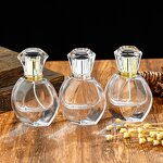 Oblate Glass Perfume Bottles Manufacturer - Luxury 30/50ml Transparent Cosmetic Fine Mist Spray Pump Tool