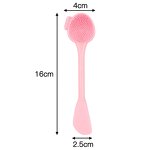 Double Head Mask Brush Manufacturer - No Electricity Silicone Face Cleansing Cosmetics Beauty Tool