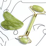 Green Xiuyan Jade Roller Set Manufacturer - High Quality Stone Facial Massager Gua Sha Board Tool