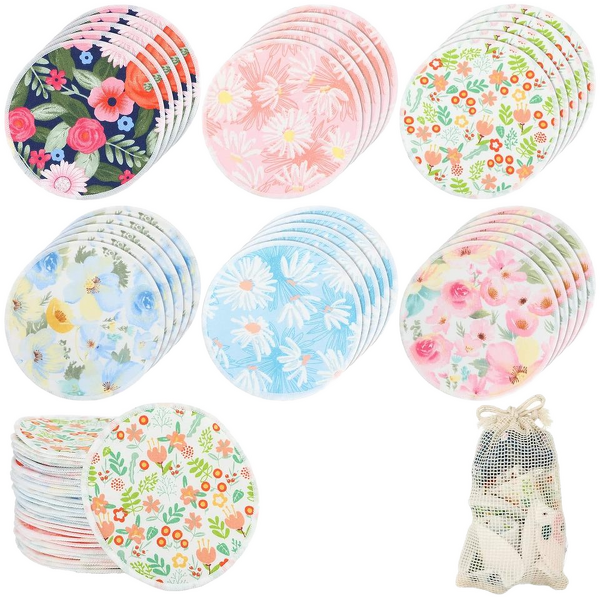 Reusable Nursing Pads Manufacturer - Sosation Floral Bamboo Breastfeeding Covers Wet Laundry Bag Tool