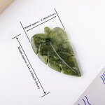 Leaf Shaped Jade Crafts Manufacturer - Custom Hand Carved Natural Healing Green Crystal Home Decor Tool