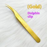 Eyelash Tweezers Manufacturer - Hot-Selling High Precision Electroplated Gold Feather Dolphin Tool