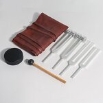 Tuning Fork Leather Bag Set Manufacturer - Wholesale 4 Pcs 128/136.1/256/384Hz with Activator Tool