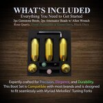 Gemstone Boot Tuning Fork Set Manufacturer - Rose Quartz Green Aventurine Black Onyx Biomagnetic Tool