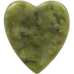 Heart-Shaped Green Jade Pocket Stones Manufacturer - Handcarved Thumb Worry Crystals Healing Whitening Tool