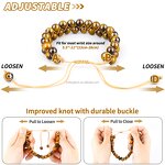 Tiger Eye Beaded Bracelet Manufacturer - Natural 6mm Double Row Adjustable Men Women Handmade Jewelry Tool