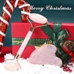 Pink Rose Quartz Facial Massager Set Manufacturer - High Quality Jade Roller Gua Sha Whitening Tool