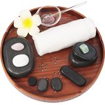 Basalt Lava Massage Stones Manufacturer - Hot Seller Natural Energy Spa Hot Stone Therapy Jade Roller Tool