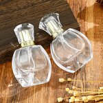 Oblate Glass Perfume Bottles Manufacturer - Luxury 30/50ml Transparent Cosmetic Fine Mist Spray Pump Tool