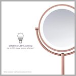 LED Vanity Table Mirror Manufacturer - Modern Style Custom Logo Chrome Round Cosmetic Mirror Tool