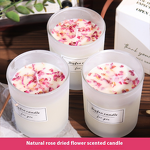 Rose Scented Candle Set Manufacturer - Hot Sale Valentine's Day Romantic Wedding Dry Flower Pillar Gift Tool