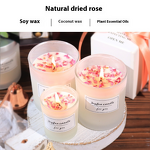 Rose Scented Candle Set Manufacturer - Hot Sale Valentine's Day Romantic Wedding Dry Flower Pillar Gift Tool