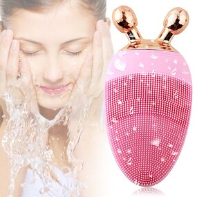 2 in 1 Electric Facial Brush Manufacturer - Mini Ball Roller Rechargeable Sonic Exfoliating Cleanser Tool