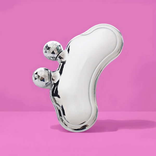 Zinc Alloy Gua Sha Board Manufacturer - New Metal Facial Lifting Hand-held Massage Roller Therapy Tool