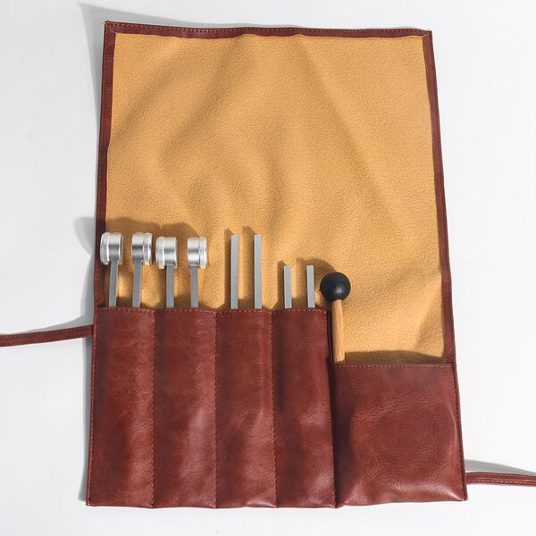 Tuning Fork Leather Bag Set Manufacturer - Wholesale 4 Pcs 128/136.1/256/384Hz with Activator Tool
