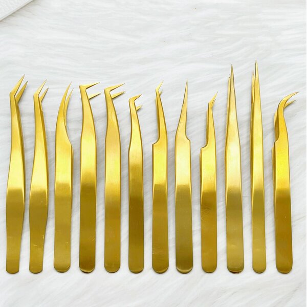 Eyelash Tweezers Manufacturer - Hot-Selling High Precision Electroplated Gold Feather Dolphin Tool
