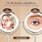 Double Sided LED Vanity Mirror Manufacturer - Wholesale Rechargeable 1X/10X Magnifying Desktop Tool