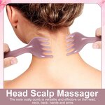 Five Tooth Comb Massager Manufacturer - New Handheld Resin Y-shaped Scalp Scratcher Relaxation Tool