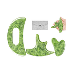 4 PCS Jade Gua Sha Set Manufacturer - Large Board Handle Full Body Deep Tissue Scraping Sculpting Tool