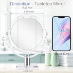 Double Sided Vanity Mirror Manufacturer - Wholesale Portable 6.25 Inch 1X/15X 360° Swivel Personalization Tool
