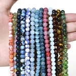 Round Stone Beads Manufacturer - Tiger Eye Agate Amazonite 4-12MM DIY Bracelet Jewelry Making Tool