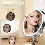 Double Sided LED Makeup Mirror Manufacturer - Wholesale Rechargeable Touch Screen 3 Colors Adjustable Tool